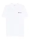 Off-white Cotton T-shirt With Graphic Design And Crew Neck In White