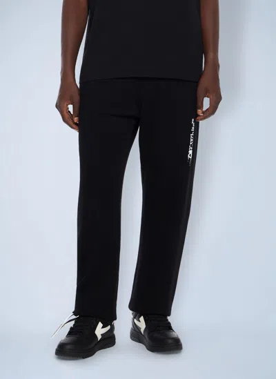 Off-white Ink Arrow Cuffed Track Pants In Black