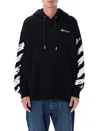 Off-white Ink Arrow Skate Hoodie In Black