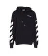 Off-white Ink Arrow Black Cotton Skate Hoodie With Loose Fit In Black