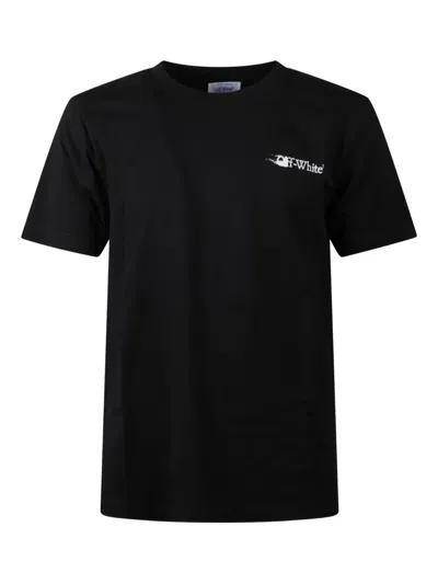 Off-white Script Crewneck Short-sleeved T-shirt In Black
