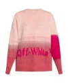 Off-white Pink Gradient Sweater In Coral Red