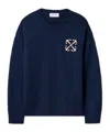 Off-white Intarsia-knit Logo Jumper In Black