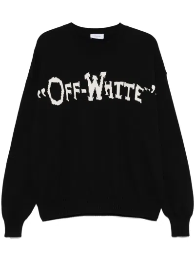 Off-white Off White Men Black Cotton Blend Sweater