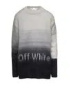 Off-white Mohair Helvetica Logo Wool Blend Sweater In Multi