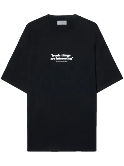 Off-white T-shirt Mit Ironic-print In Schwarz