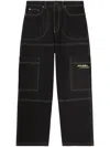 Off-white Cargo Jeans Urban Style In Black