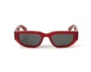 Off-white Irregular Frame Sunglasses In 2807 Burgundy