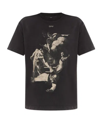 Off-white Item O-neck Short-sleeved T-shirt In Black