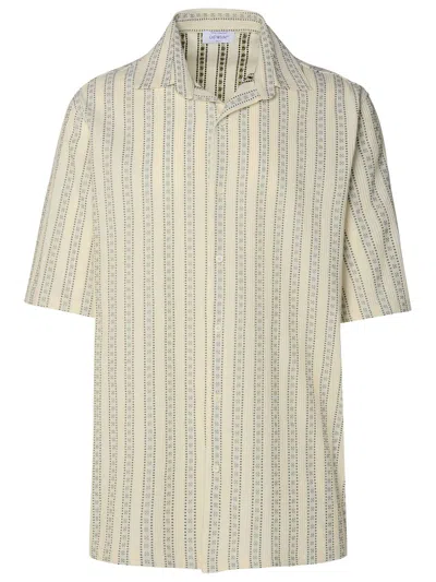 Off-white Ivory Cotton Blend Shirt In Avorio