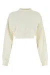 Off-white Off White Ivory Cotton Oversize Sweatshirt