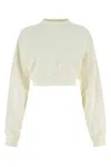 Off-white Off White Ivory Cotton Oversize Sweatshirt In Off White
