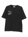 Off-white Graphic Print Relaxed Fit Cotton T-shirt In Black