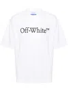 Off-white Oversized White T-shirt With Contrasting Logo Print In Cotton Man In White