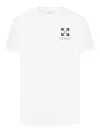 Off-white Arrow Print Slim Fit Cotton T-shirt In White