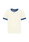 Off-white Ivory T-shirt For Girl With Logo In White