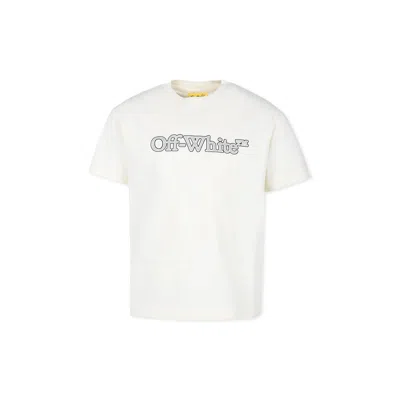 Off-white Kids' Ivory T-shirt For Girl With Logo In White