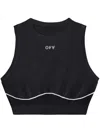 Off-white Jersey Seamless Crop Top In Black