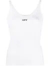 Off-white Off White Tank Top With Off Embroidery In White