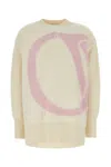 Off-white Maxi Logo Knitted Wool Sweater