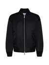 Off-white Off White Oversized Nylon Bomber Jacket In Black