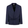 Off-white Wool Single-breasted Blazer In Blue