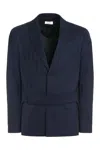Off-white Wool Single-breasted Blazer In Blue