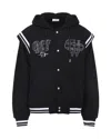 Off-white Off White Gothic Fleece Varsity Jacket In Multi