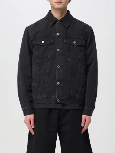 Off-white Off White Canvas Jacket With Logo Embroidery In Black
