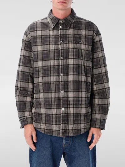 Off-white Padded Check Cotton Shirt Jacket With Logo In Multi