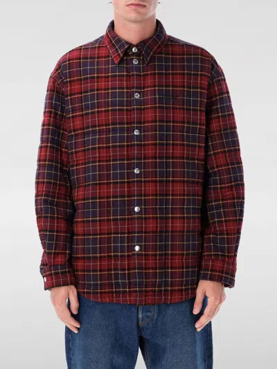 Off-white Padded Check Cotton Shirt Jacket With Logo In Multi