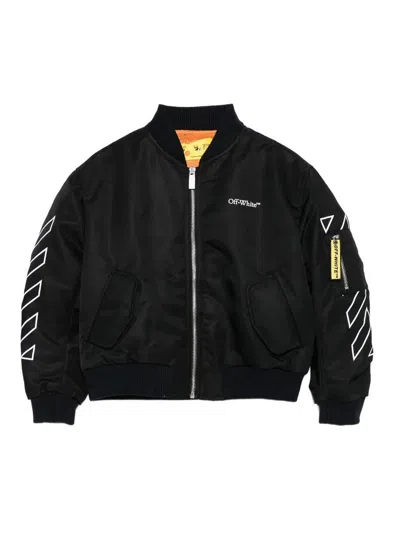 Off-white Kids' Jacket With Logo In Black