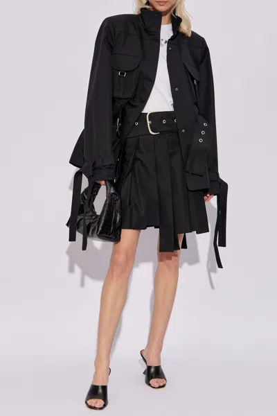 Off-white Jacket With Standing Collar In Black