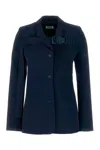 Off-white Wool Blazer With Central Back Slit In 4700