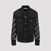 Off-white Off White Men Diagonal Arrow Outl Denim Skate Jacket