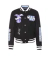 Off-white Off White Men Eagle Wool Varsity Jacket In Black