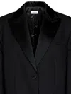 Off-white Single-breasted Tuxedo Blazer In Black