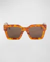 Off-white Jackson Square Acetate Sunglasses In Brown