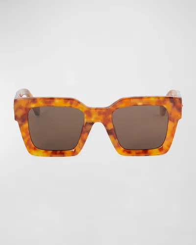 Off-white Jackson Square Acetate Sunglasses In Brown
