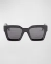 Off-white Jackson Square Acetate Sunglasses In Multi