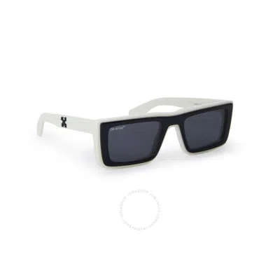 Off-white Jacob Dark Grey Browline Men's Sunglasses Oeri057 0207 55 In Black