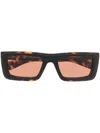 Off-white Jacob Square-frame Sunglasses In Brown