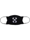 Off-white Jacquard Arrows Motif Face Mask In Black