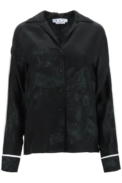 OFF-WHITE JACQUARD PIJAMA SHIRT
