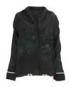 Off-white Jacquard Pyjama Shirt In Black