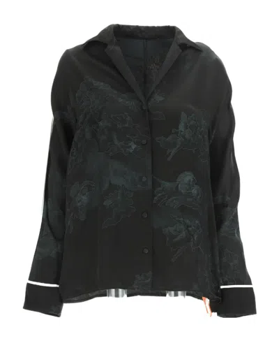 OFF-WHITE OFF-WHITE GRAPHIC PRINTED V-NECK SHIRT JACKET