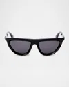 Off-white Jasper Arrow Cat-eye Sunglasses In 1007 Black Dark Grey