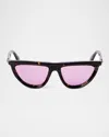 Off-white Jasper Arrow Cat-eye Sunglasses In 6030 Havana Pink