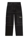Off-white Cargo Jeans Urban Style In Black