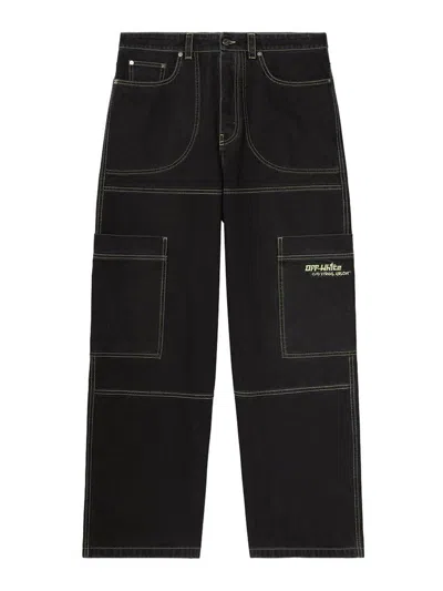 OFF-WHITE JEANS BOOT-CUT - NEGRO